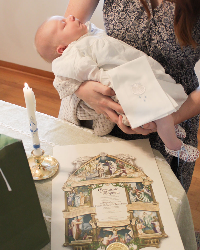 In Holy Baptism, God washes us with water and the Word, forgives our sins, and makes us His children. Though we are baptized only once, Martin Luther encourages us to remember our Baptism daily. 